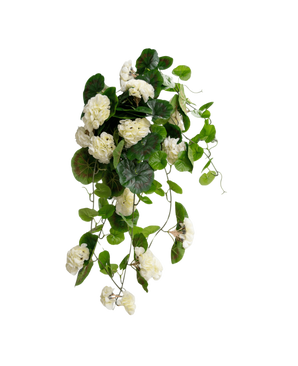 Artificial hanging plant geranium 75 cm white - Easyplants Artificial Plants & Flowers