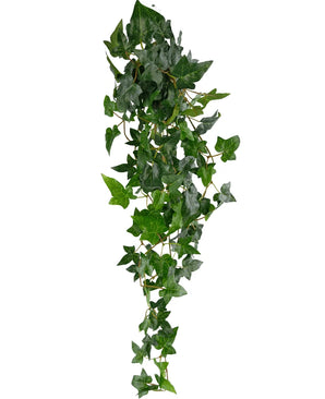 De Kunst hangplant Klimop Boston is een groene klimop van 100 cm op een lange steel, perfect voor decoratie en geïsoleerd op een witte achtergrond.