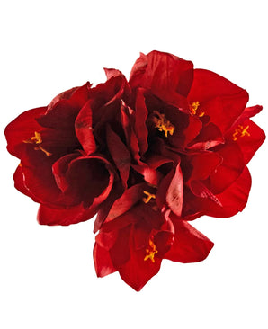 Artificial flower amaryllis real touch red 36 cm