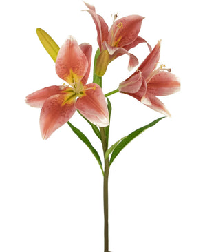 Artificial flower Asian lily 66 cm old pink