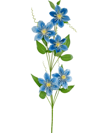 Artificial Flower Clematis Double 82 cm Blue - Easyplants Artificial Plants & Flowers