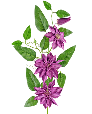 Artificial Flower Clematis Large 81 CM Purple - Easyplants Artificial Plants & Flowers