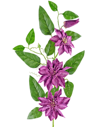 Artificial Flower Clematis Large 81 CM Purple - Easyplants Artificial Plants & Flowers