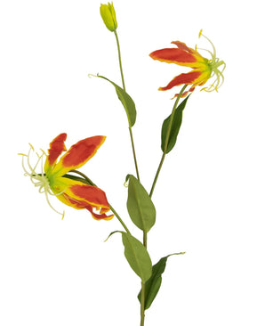 Artificial flower Gloriosa 81 cm red/yellow