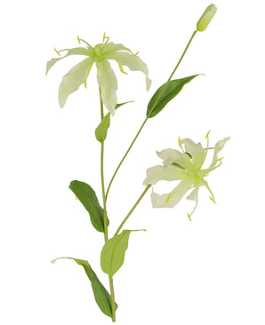 Artificial flower gloriosa 81 cm white