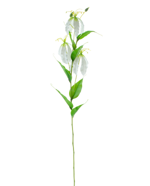 Artificial flower gloriosa real touch white 75 cm - Easyplants Artificial Plants & Flowers