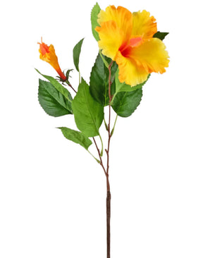 Artificial Flower Hibiscus 64 cm Yellow