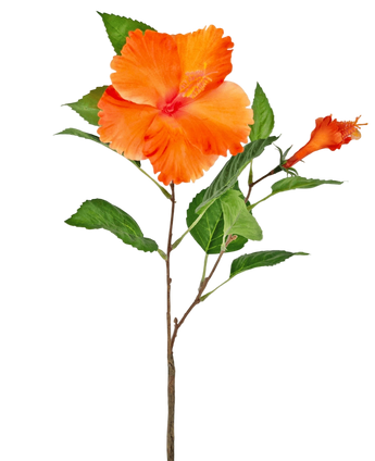 Artificial Flower Hibiscus 64 cm Orange - Easyplants Artificial Plants & Flowers