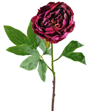 Artificial Flower Peony 61 cm Aubergine - Easyplants Artificial Plants & Flowers