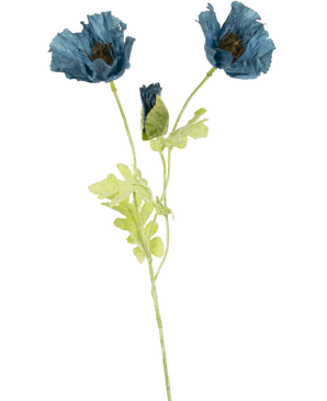 Artificial flower poppy 73 cm dark blue - Easyplants Artificial Plants & Flowers
