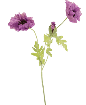 Artificial flower poppy 73 cm lilac - Easyplants Artificial Plants & Flowers