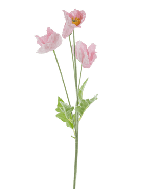 Artificial flower poppy real touch pink 60 cm - Easyplants Artificial Plants & Flowers