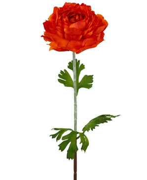 Artificial Flower Ranunculus 51 cm Dark Orange - Easyplants Artificial Plants & Flowers