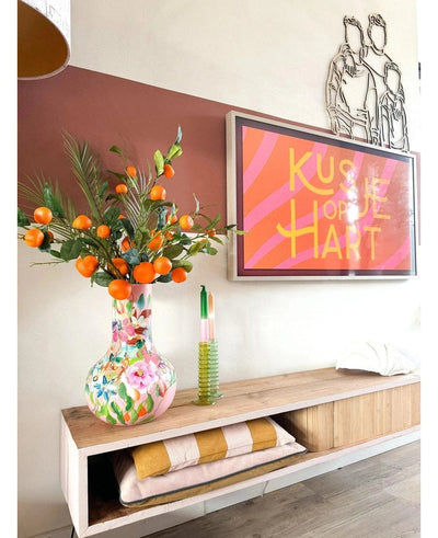 Kunstboeket Happy Mandarine 93 cm