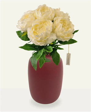 Artificial Bouquet Peony White 39 cm