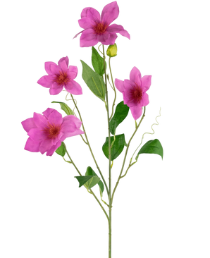 Artificial Clematis Real Touch Pink 88 cm - Easyplants Artificial Plants & Flowers