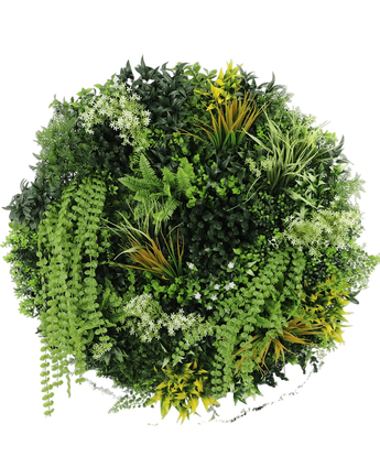 Artificial Hedge On Black Frame Ø100 cm Diameter - Easyplants Artificial Plants & Flowers