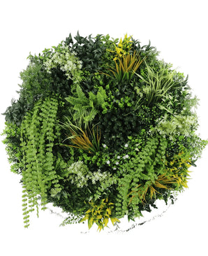 Kunsthaag op Zwart Frame Ø100 cm diameter