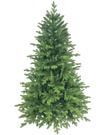De Kunstkerstboom "Ibsen" PE/PVC staat vol en groen met dichte takken tegen een effen witte achtergrond, klaar voor je favoriete kerstversiering.