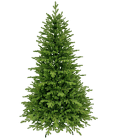 De Kunstkerstboom "Vinje" 100% PE is een weelderige, groene kunstkerstboom met dichte PE takken en een symmetrische, natuurlijke vorm, die onversierd tegen een effen witte achtergrond staat.