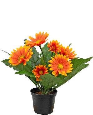 Artificial plant Gerbera 28 cm orange