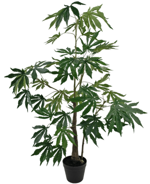 Artificial plant hemp cannabis leaves 120 cm