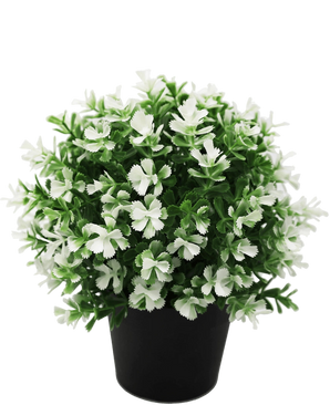 Artificial plant clover four white 22 cm UV - Easyplants Artificial Plants & Flowers