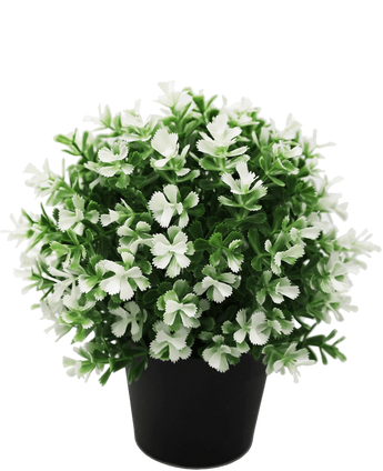 Artificial plant clover four white 22 cm UV - Easyplants Artificial Plants & Flowers