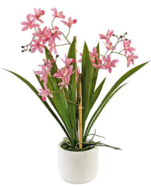 Artificial plant Mini Cymbidium Real Touch 45 cm pink