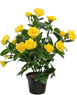 Artificial Plant Mini Rose 35 cm Yellow