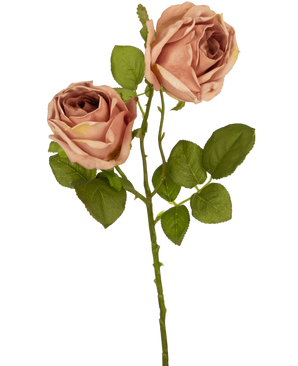 Kunstroos Deluxe 55 cm pink
