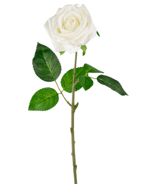 Kunstroos "Emine" Real Touch White 43cm
