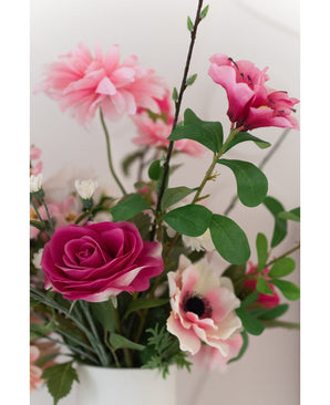 Artificial Rose Real Touch 56 cm Pink