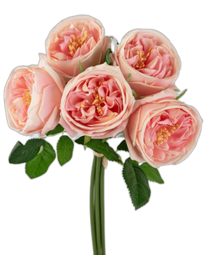 Kunstrozenboeket "Carmen" Real Touch Pink 36cm