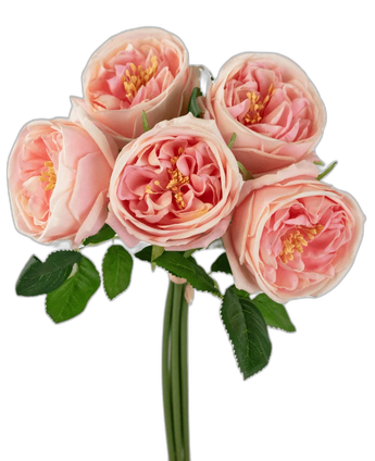 Kunstrozenboeket "Carmen" Real Touch Pink 36cm