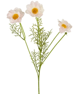 Artificial Rose Collar Real Touch White/Pink 50cm