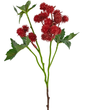 Artificial Branch Ricinus 43 cm Wine Red - Easyplants Artificial Plants & Flowers