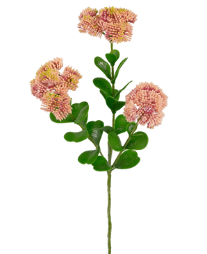 Artificial Branch Sedum 56 cm Light Pink - Easyplants Artificial Plants & Flowers