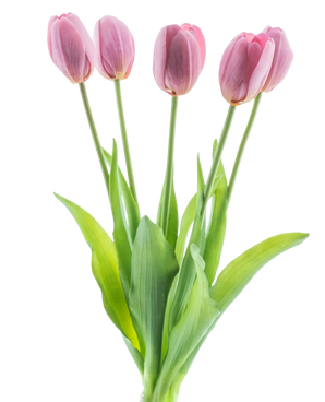 Artificial tulip bouquet real touch purple 40 cm