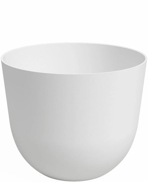 The Planter Havanna Ø20cm x H17cm is a plain, white, round flower pot with smooth, slightly tapered sides and a wide opening, pictured against a white background.