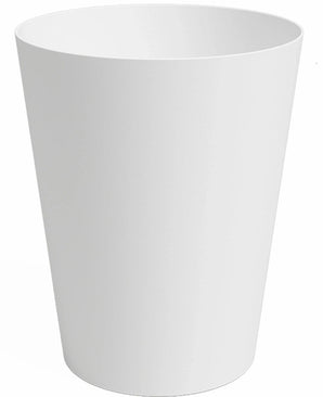 De Plantenbak Porto Ø30cm x H40cm is een effen, witte, cilindervormige plantenbak met een glad oppervlak en licht uitlopende zijkanten, afgebeeld tegen een witte achtergrond.