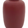 De Vaas Artic Roze Ø21 x H29 cm is een eenvoudige vaas van kastanjebruin keramiek met een matte afwerking, een brede ronde vorm en een smalle opening aan de bovenkant.