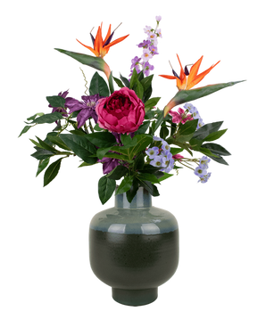 Silk artificial flowers bouquet Caribbean Sunset