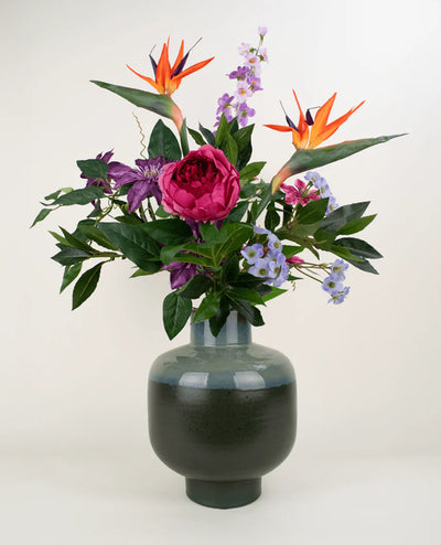 Zijden kunstbloemen boeket Caribbean Sunset