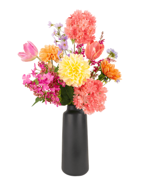 Silk artificial flowers bouquet colorburst blossom