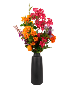 Silk artificial flowers bouquet fiesta sunset