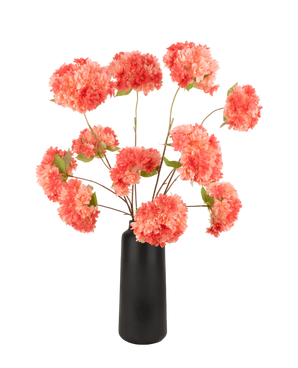 Silk artificial flowers bouquet cherry blossom coral