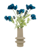 Silk artificial flowers bouquet poppy blue - Easyplants Artificial Plants & Flowers