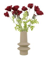 Silk artificial flowers bouquet poppy bordeaux - Easyplants Artificial Plants & Flowers