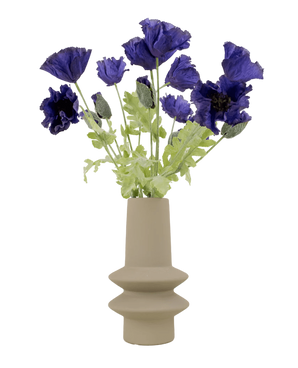 Silk artificial flowers bouquet poppy purple